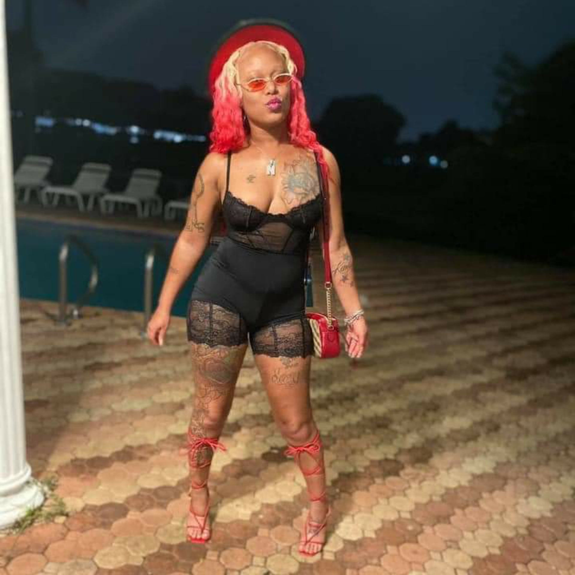 Wearing Paint The Town Red