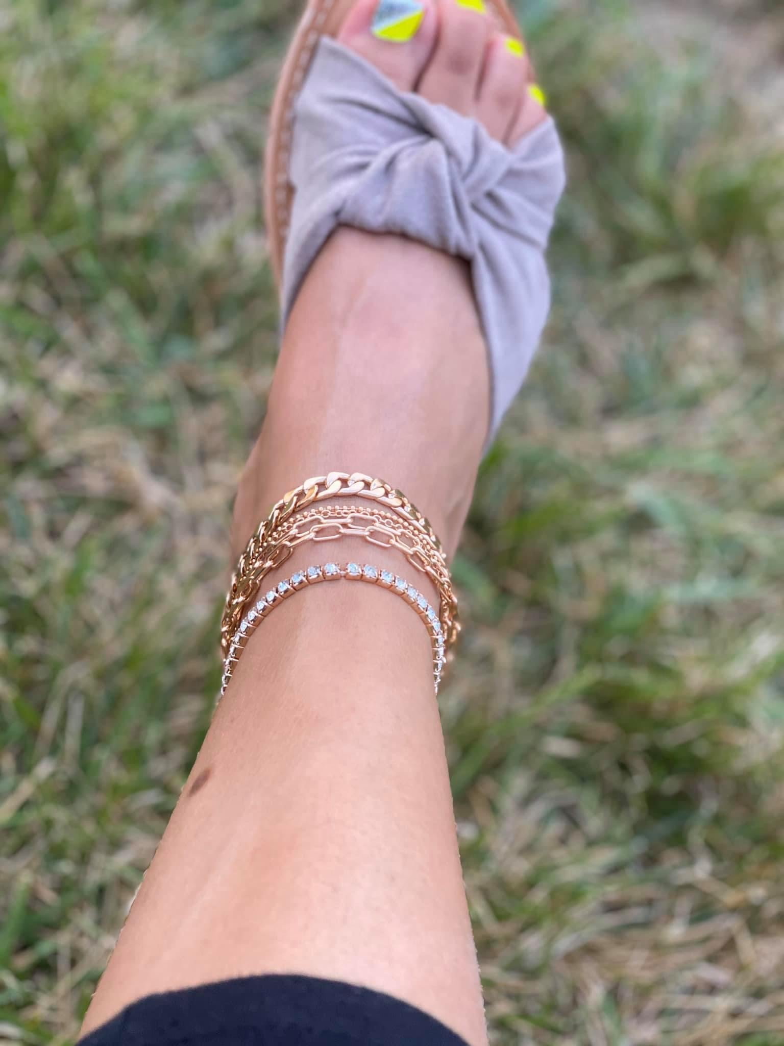 Stacked anklet